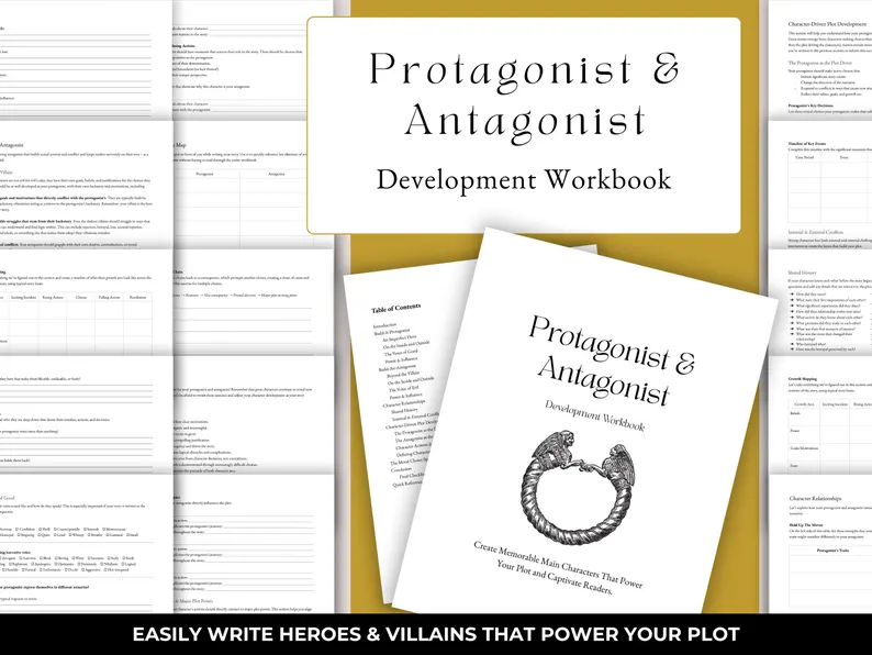 Protagonist & Antagonist Character Development Workbook